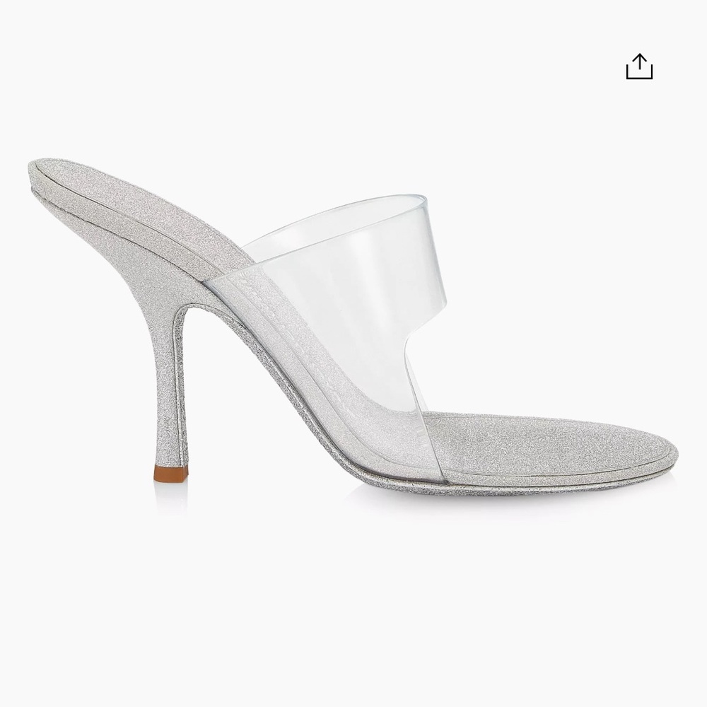 Alexander Wang ** NEW NEVER WORN**

Nudie 105MM Glitter Mules size EU 41 , US 11